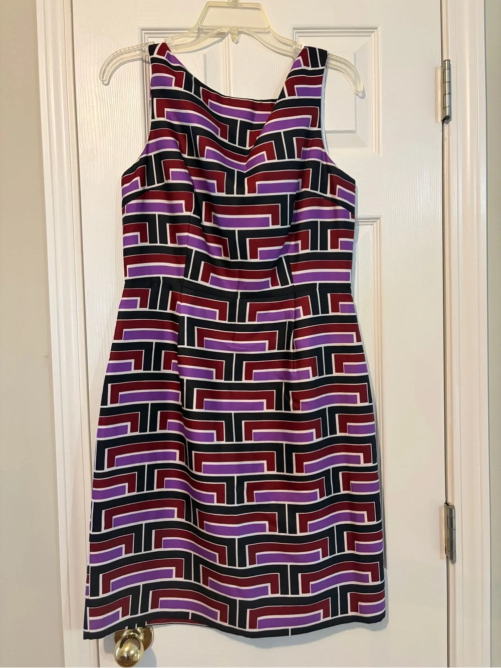 Kate Spade Florence Broadhurst Shift Dress Sz 8 Silk Blend Geometric As New!
